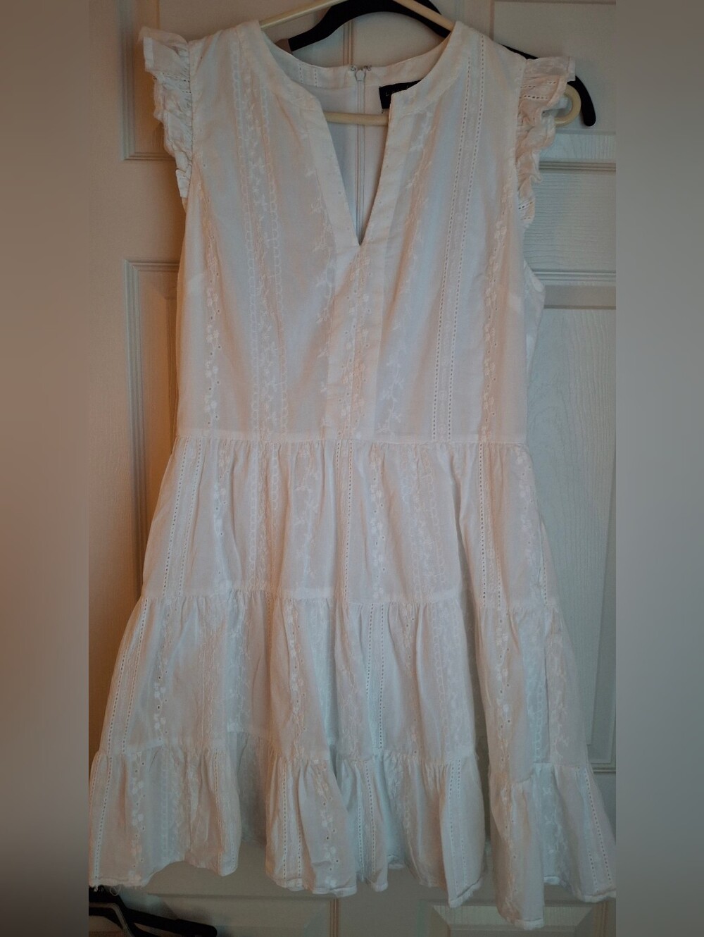 Laundry By Shelli Segal Cream Eyelet Tiered Girls Dress